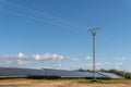 Photovoltaic solar energy park on a sunny day Royalty Free Stock Photo