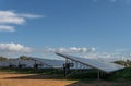Photovoltaic solar energy park on a sunny day Royalty Free Stock Photo