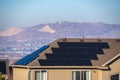 Photovoltaic solar panels on a house roof in Utah Royalty Free Stock Photo