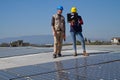 Photovoltaic workers Royalty Free Stock Photo