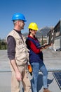 Photovoltaic workers Royalty Free Stock Photo