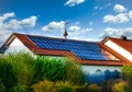 Photovoltaics solar panel on building Royalty Free Stock Photo
