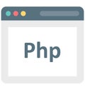 Php Code, Source Vector IconEditable Royalty Free Stock Photo