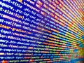 PHP da. Software developer screen background- source code script. Programming code abstract. Screen display of computer script Royalty Free Stock Photo