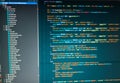 Php developing of the site in the code editor Royalty Free Stock Photo