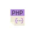 PHP file flat icon