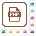 PHP file format simple icons