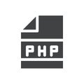 PHP file icon simple vector symbol Royalty Free Stock Photo
