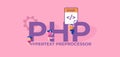 PHP hypertext preprocessor. Pioneering language programming and coding technologies.