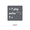 Php icon. Trendy Php logo concept on white background from Programming collection Royalty Free Stock Photo