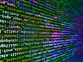Php language and coding function developer. Coding programmer abstract background. Programing workflow abstract algorithm concept Royalty Free Stock Photo