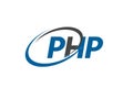 PHP letter creative modern elegant logo design Royalty Free Stock Photo