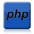 Php logo banner for sites blue Royalty Free Stock Photo