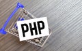 PHP modern programming language for software development or application concept Royalty Free Stock Photo