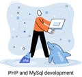 PHP and MySql development. Software website developer, programmer service, programming language