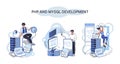 PHP and MYsql development. Database management system. Programming language, website coding