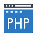 PHP programming file glyphs double color icon