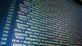 PHP programming language on computer screen. Monitor technology concept. Background of program code. Web dewelopment Royalty Free Stock Photo