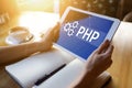 PHP programming language. Web and application development concept. Royalty Free Stock Photo