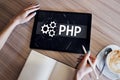 PHP programming language. Web and application development concept. Royalty Free Stock Photo