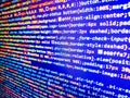 PHP synta. Web working on computer. Search engine optimization for better rankings with anchor tags for keyword planning and Royalty Free Stock Photo