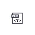 PHP vector icon on white Royalty Free Stock Photo