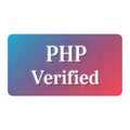 Php verified badge emblem for web development and programming trust Royalty Free Stock Photo