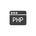 PHP web programming language vector icon Royalty Free Stock Photo