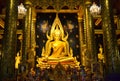 Phra Buddha Chinnarat, Buddha statue in Wat Phra Sri Rattana Mahathat Temple, Phitsanulok Royalty Free Stock Photo