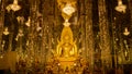 Phra Buddha Chinnarat golden buddha statue in Wat Tha Sung Uthai Thani, Thailand. Inside the temple is decorated with Moses. Royalty Free Stock Photo