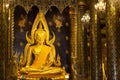 Phra Buddha Chinnarat is the most beautiful and the large bronze Royalty Free Stock Photo