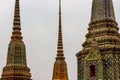 Phra Chedi Rai monuments at the Wat Pho Temple, Bangkok, Thailand