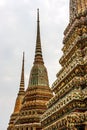 Phra Chedi Rai monuments at the Wat Pho Temple, Bangkok, Thailand Royalty Free Stock Photo