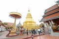 Phra That Hariphunchai Temple, Lanna style temple Lamphun province, in the northen of Thailand