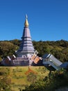 Phra Maha Dhatu Nabha Metaneedol,Pagoda at Doi Inthanon, Thailand.