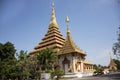 Phra Mahathat Kaen Nakhon pagoda in Wat Nong Waeng temple for thai people and travelers visit and pray at Khon kaen, Thailand Royalty Free Stock Photo