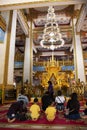 Phra Mahathat Kaen Nakhon pagoda in Wat Nong Waeng temple for thai people and travelers visit and pray at Khon kaen, Thailand Royalty Free Stock Photo