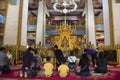 Phra Mahathat Kaen Nakhon pagoda in Wat Nong Waeng temple for thai people and travelers visit and pray at Khon kaen, Thailand Royalty Free Stock Photo