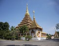 Phra Mahathat Kaen Nakhon pagoda in Wat Nong Waeng temple for thai people and travelers visit and pray at Khon kaen, Thailand Royalty Free Stock Photo