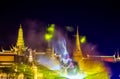 Phra Nakhon,Bangkok,Thailand on May25,2019:Fantastic light and sound show at Sanam Luang ceremonial ground,in front of Wat Phra Ka