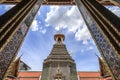 Phra Nakhon District,Bangkok,Thailand on June10,2020:Beautiful art and architecture of the Belfry at Wat Phra Kaew Wat Phra Si Royalty Free Stock Photo