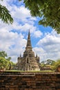 Phra Nakorn Si Ayutthaya,Thailand on July 8,2020:Wat Phra Si Sanphet in Ayutthaya Historical Park,a UNESCO World Heritage Site