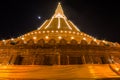 Phra Pathom Chedi Festival,Amphoe Mueang,Nakhon Pathom,Thailand on November20,2018:Light up Phra Pathom Chedi.The beautiful Lanka- Royalty Free Stock Photo