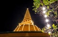 Phra Pathom Chedi Festival,Nakhon Pathom,Thailand on November20,2018:Light up Phra Pathom Chedi.The beautiful Lanka-style bell-sha Royalty Free Stock Photo