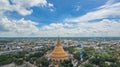 the big yellow pagoda in Nakorn Pathom