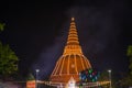 Phra Pathom Chedi Festival,Nakhon Pathom,Thailand on November20,2018:Light up Phra Pathom Chedi.The beautiful Lanka-style bell-sha Royalty Free Stock Photo