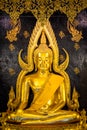 Phra Phuttha Chinnarat, Thai ancient heritage and considered as one of the most beautiful Buddha figure in Thailand, placed at Wat Royalty Free Stock Photo