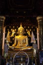 The world most beautiful golden buddha statue. Royalty Free Stock Photo