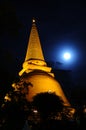 PHRA PRATHOM JEDI at night,Thailand