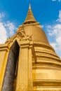 Phra Sri Rattana Chedi, a stupa in Sri Lankan style, in the Temple of Emerald Buddha, Grand Palace, Bangkok